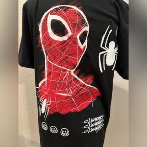 NWT CVLA (Civil Regime) x Marvel Comics Spider-Man Art Graffiti black Tee M